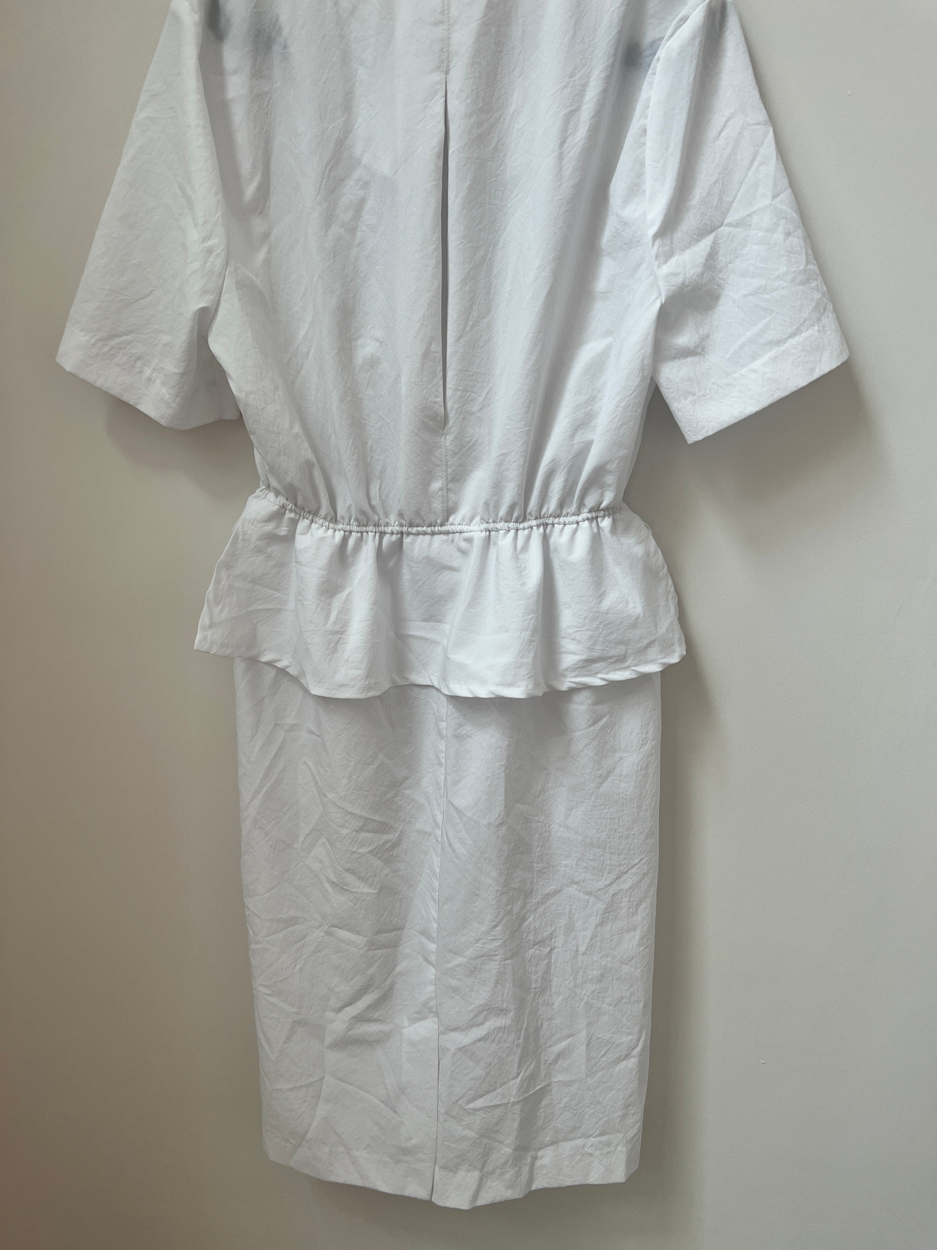Vintage Embroidered White Midi Dress