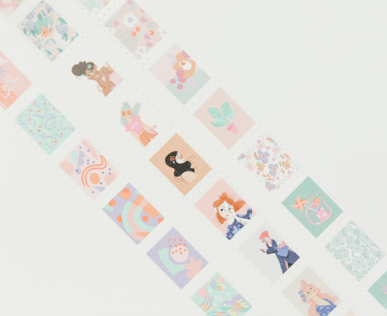 Our Awwwdorable Stamp Washi Tape: Colourful Ladies Edition!