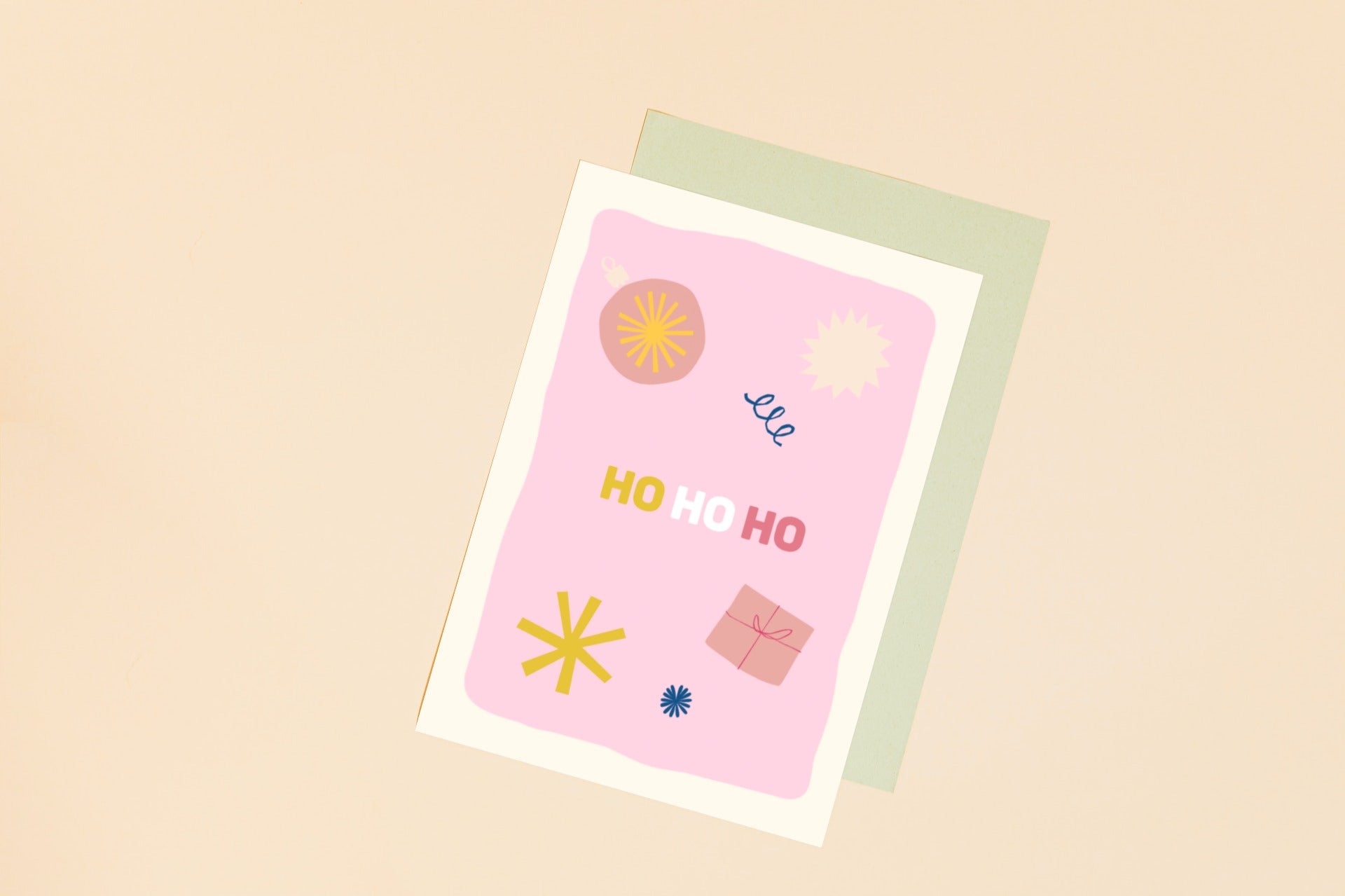 Holiday Greeting Card - Ho Ho HO (PDF Printable)
